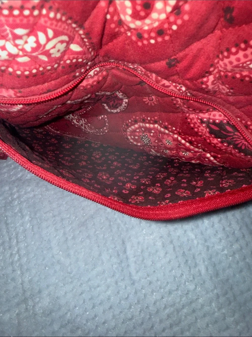 Vera Bradley Raspberry Fizz Backpack Retired 2008 Red Paisley Quilted